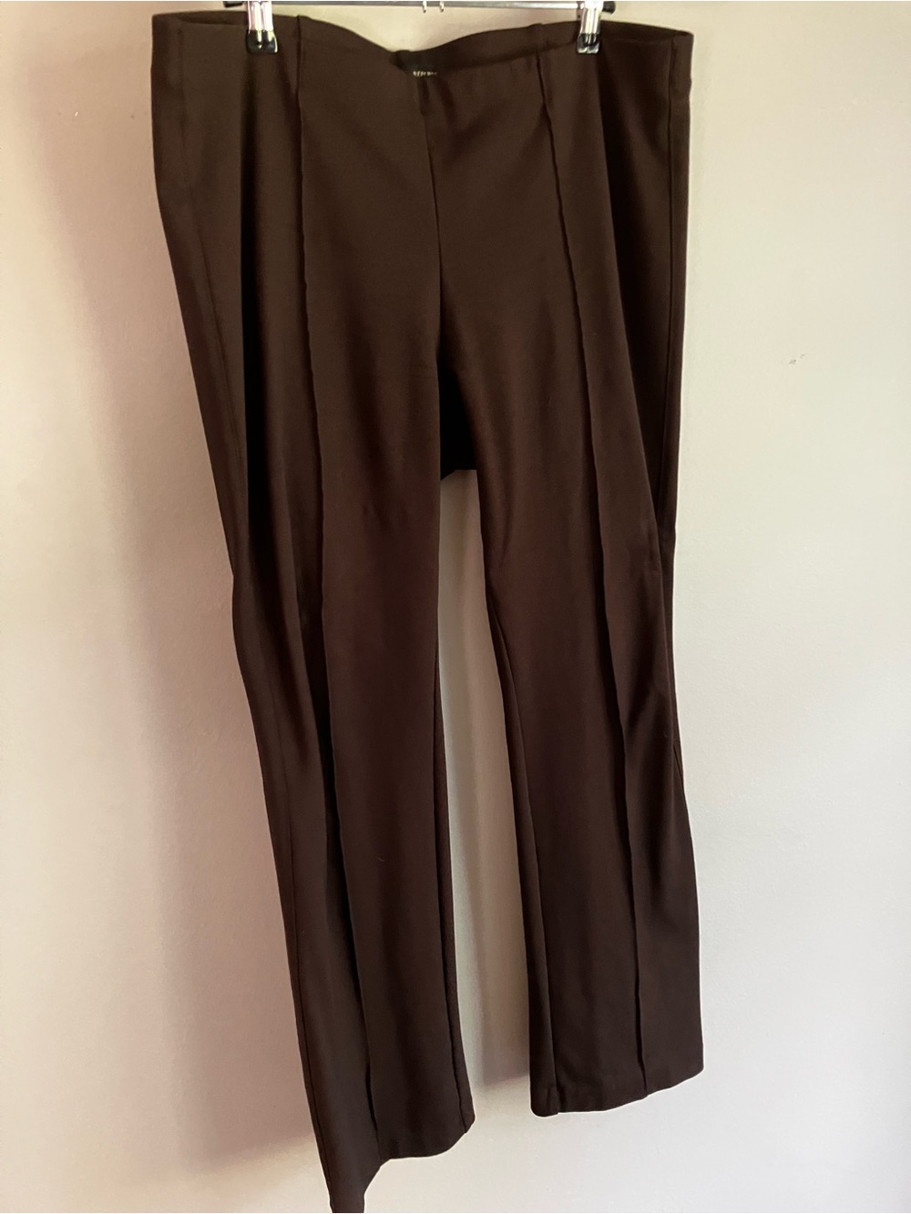 Banana Republic Dark Brown Straight-Leg Dress Pants espresso
